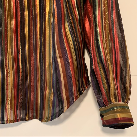 Yves St Clair | Vintage Striped Button Down Shirt - Picture 13 of 16